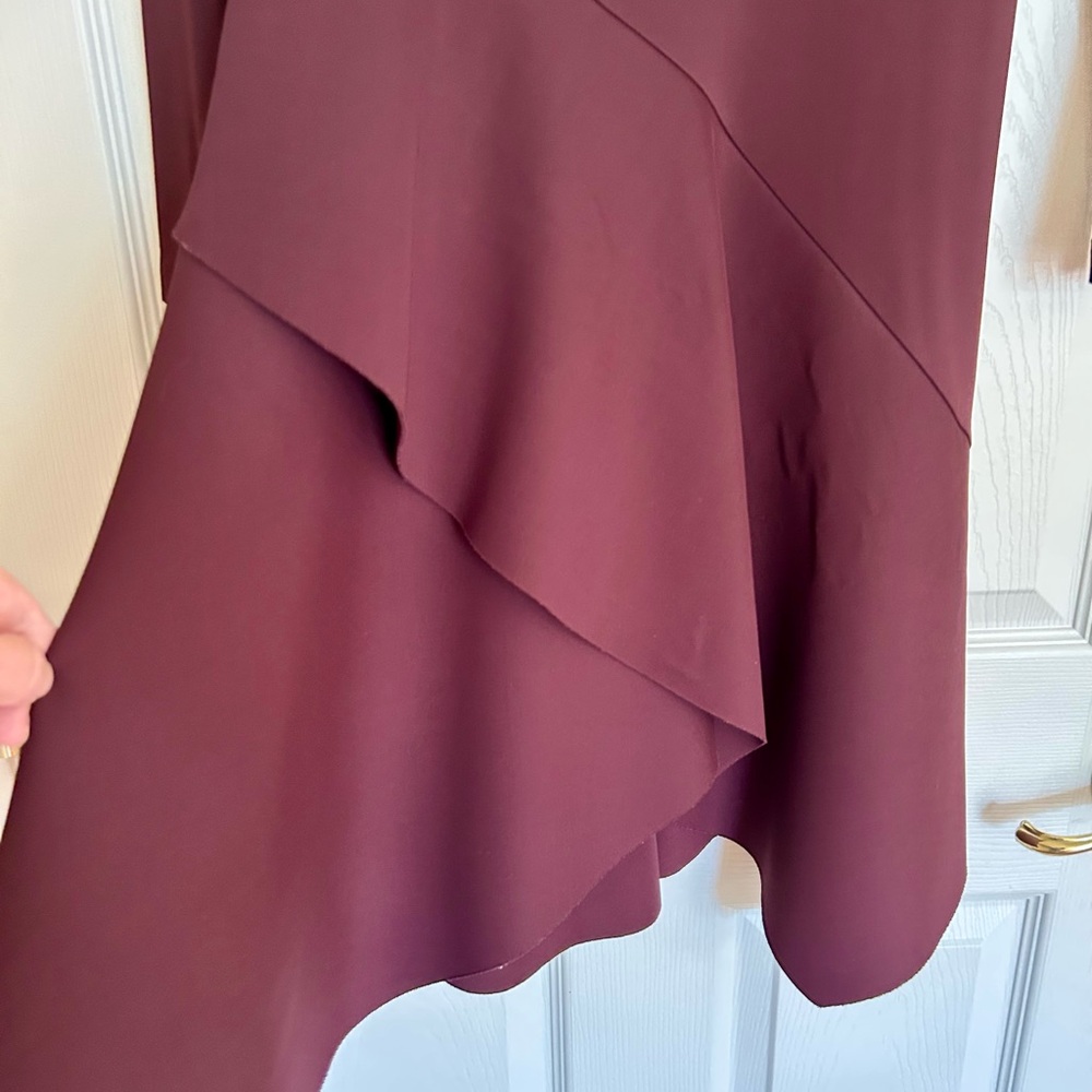 Givenchy Dark Cherry 🍒 color Asymmetrical Dress Size Small - Picture 4 of 10